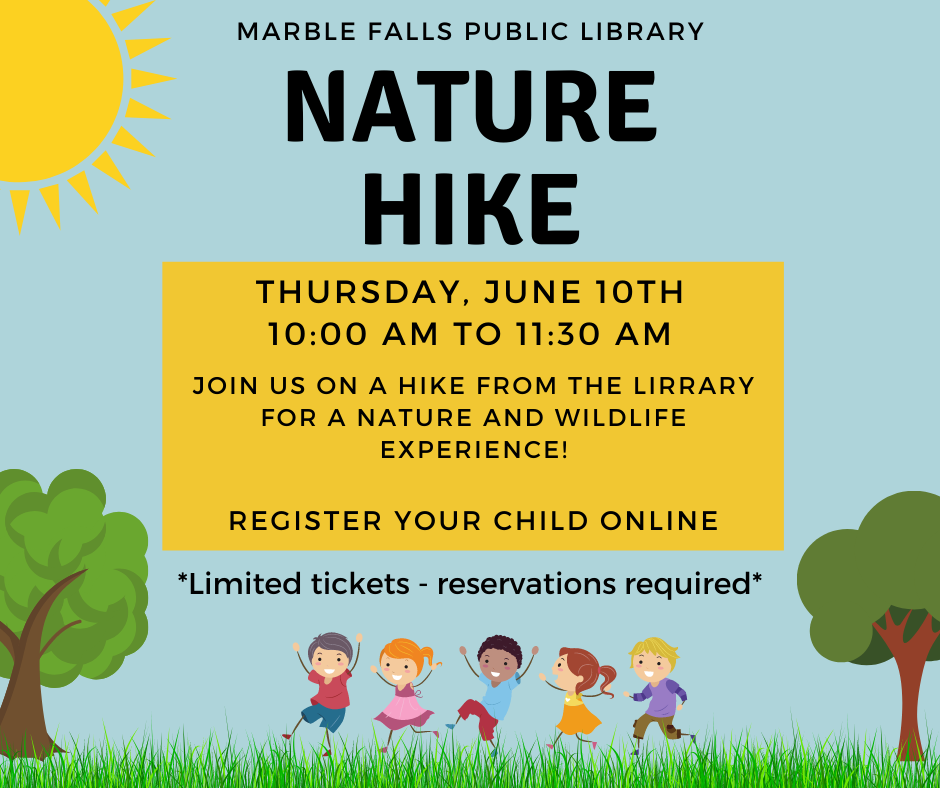 children-s-nature-hike-wildlife-experience-marble-falls-public-library